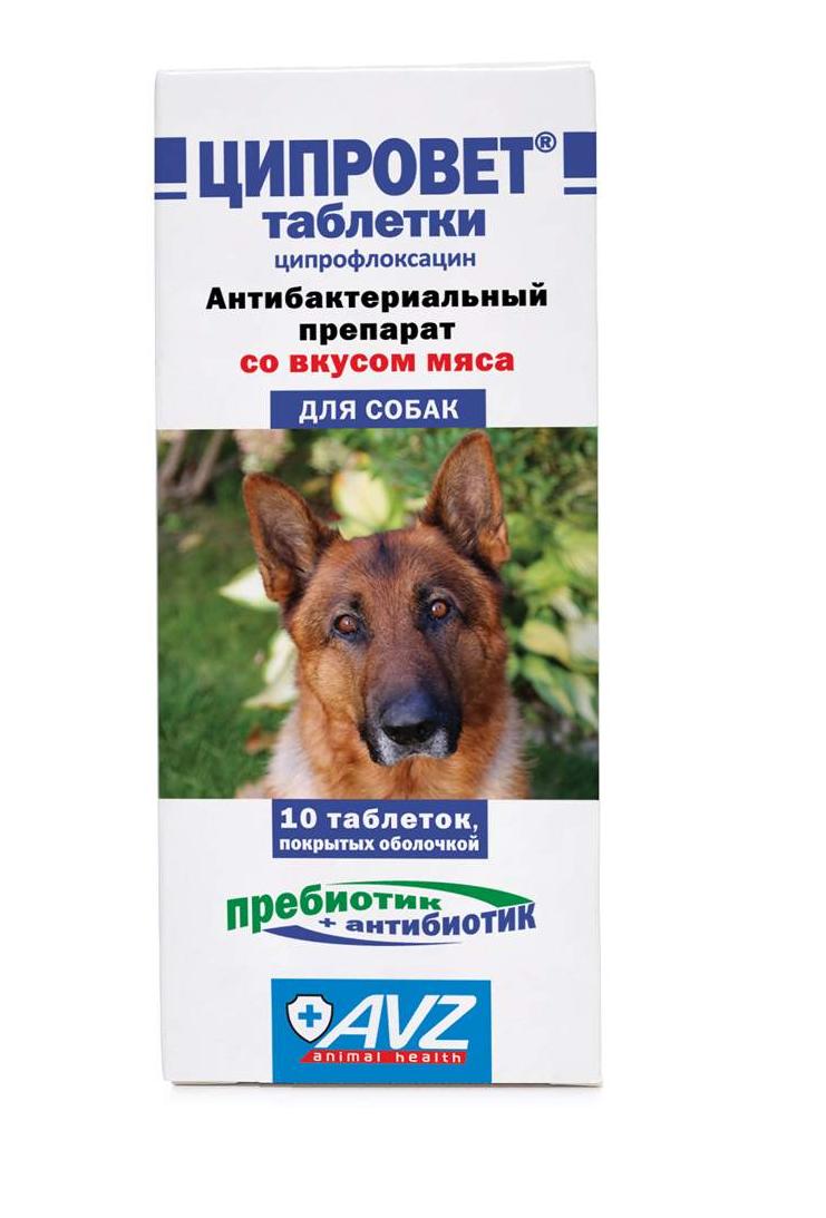 Ципровет для собак 1т/10кг 10 таблеток фото, цены, купить
