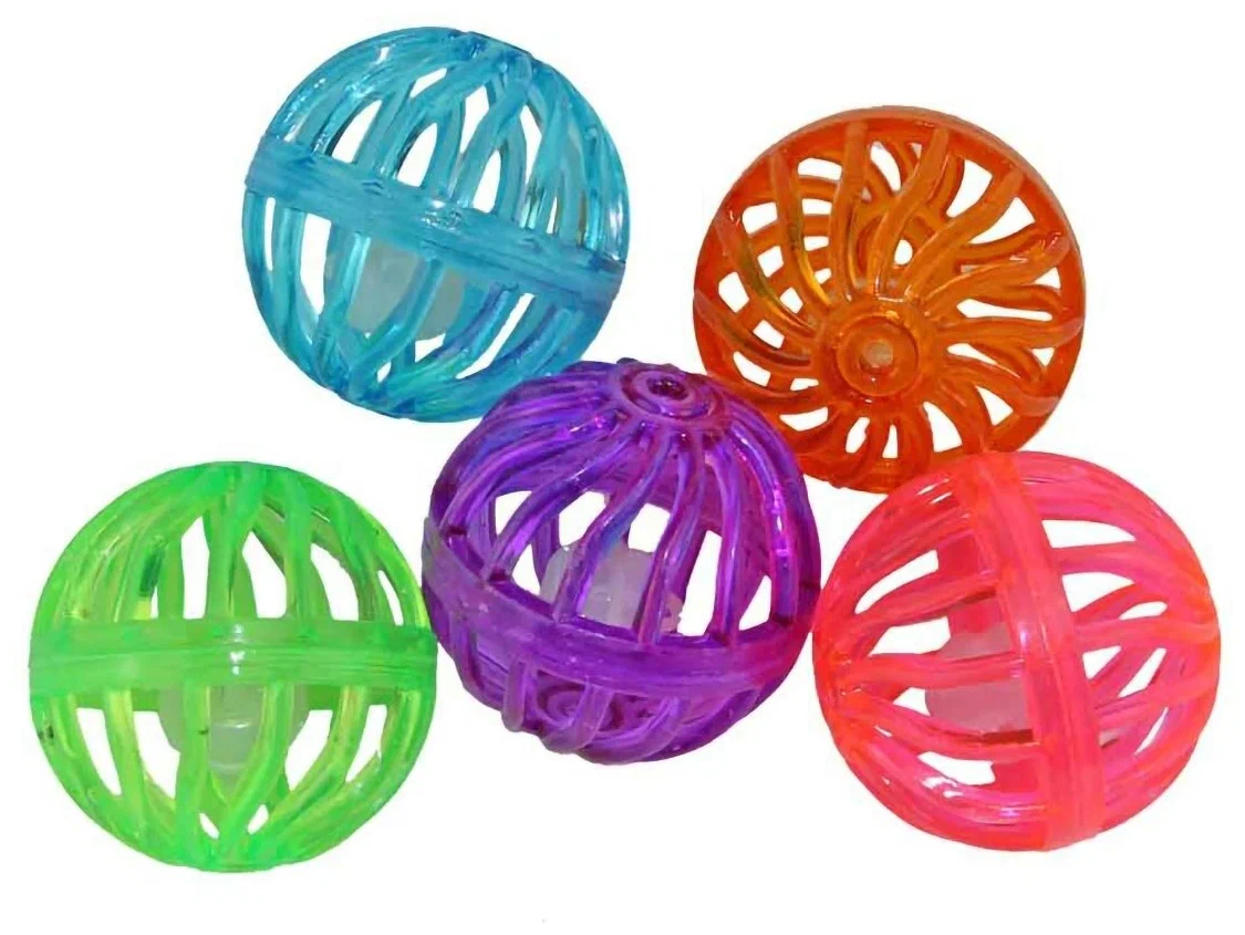 Мячик для кошек пластмассовый звенящий "волна" 4 см фото, цены, купить