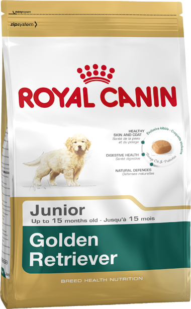 Royal Canin Golden Retriever Junior для щенков породы Золотистый Ретривер до 15 месяцев фото, цены, купить