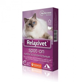 Relaxivet Капли spot-on успокоительные (4 пип*0,5мл) для кошек фото, цены, купить