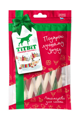 TiTBiT Твистер рождественский для собак (Новогодняя коллекция) 80г  фото, цены, купить