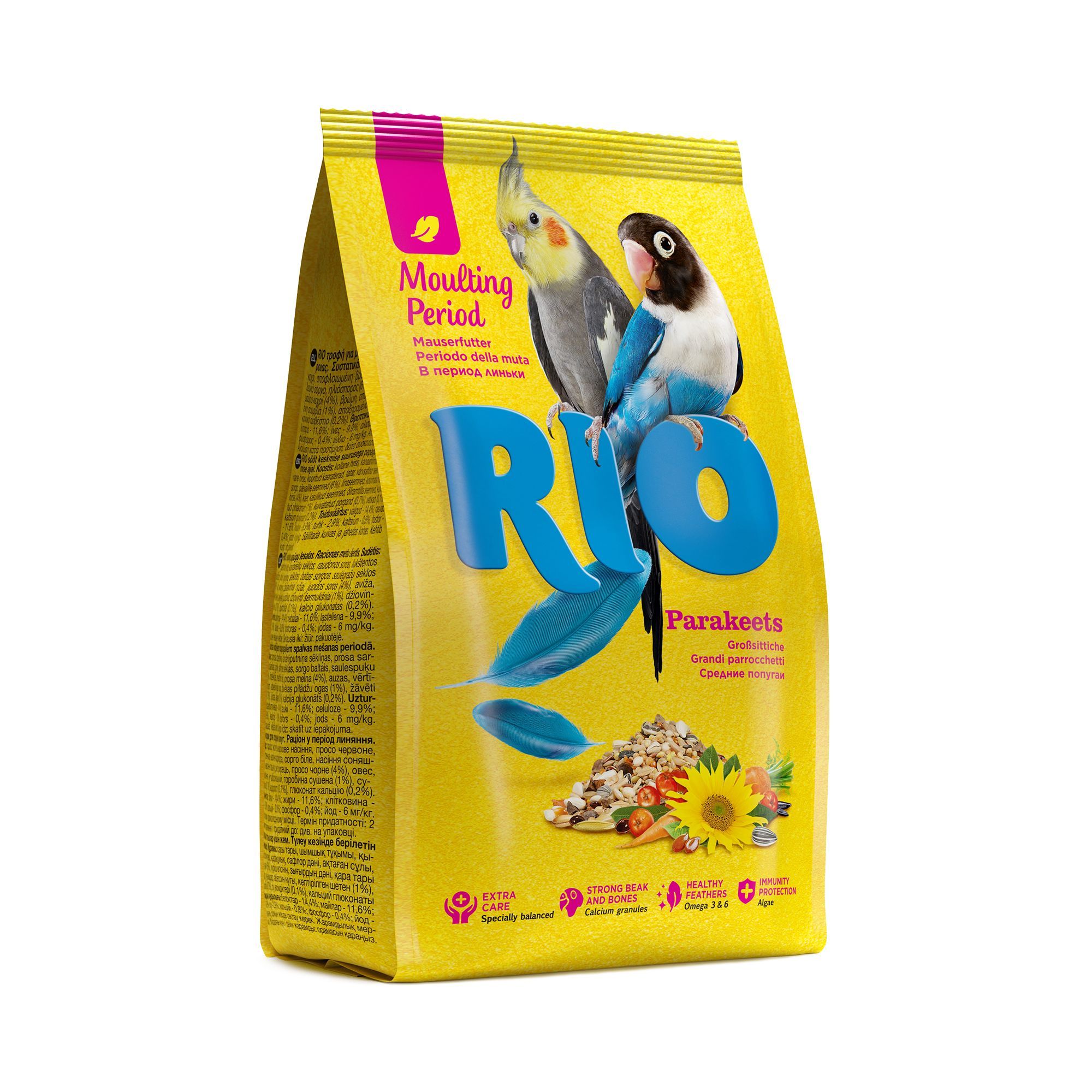 RIO корм 1кг для средних попугаев при линьке фото, цены, купить