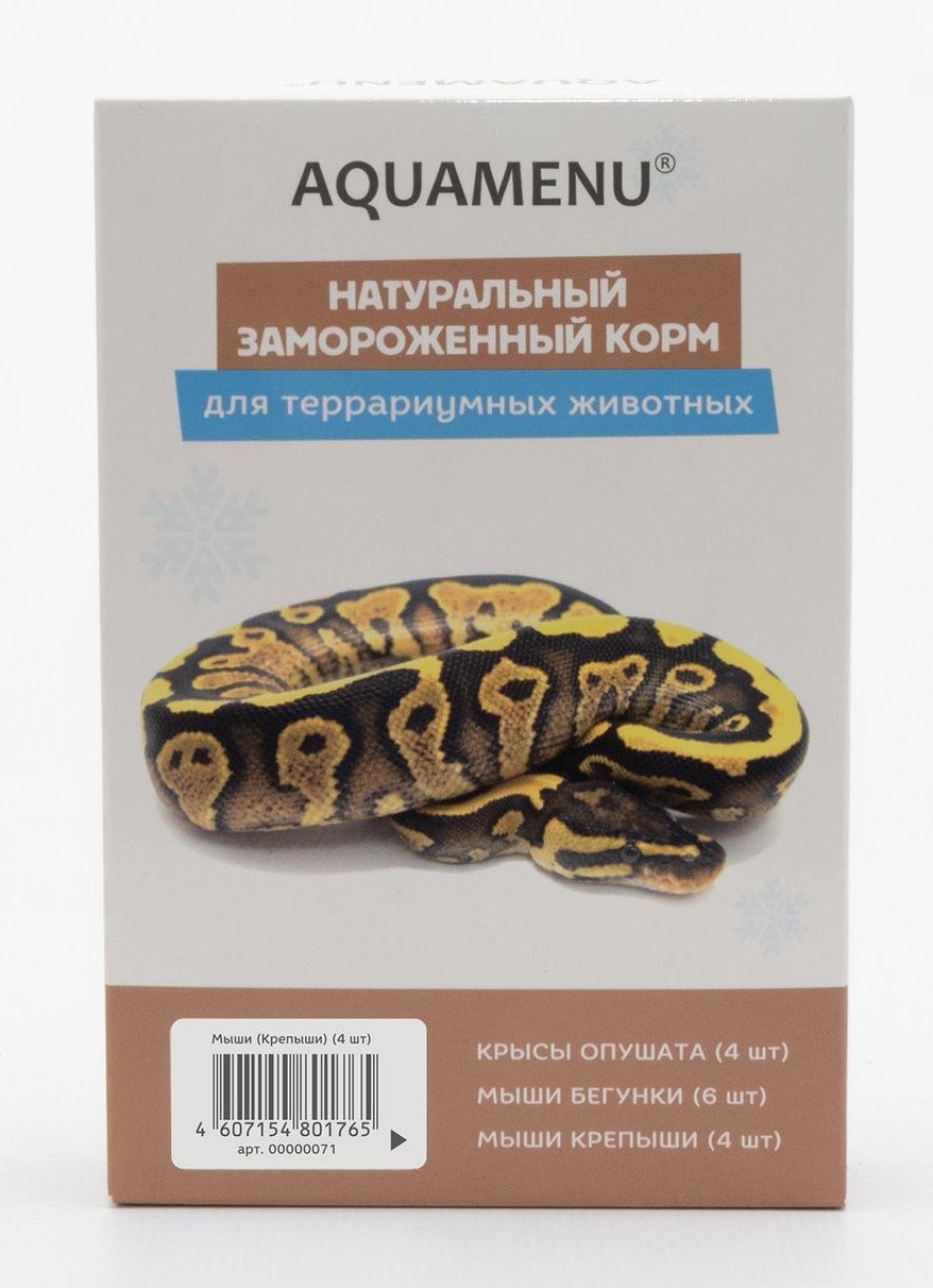 Мышь замороженная крепыши 4 мышей/1блистер=1шт  фото, цены, купить