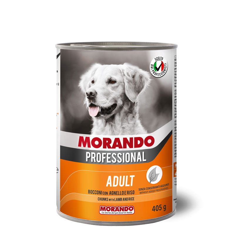 MORANDO PROFESSIONAL Консервы кусочки ягненка с рисом для собак 405г фото, цены, купить
