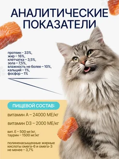 Ночной Охотник Лосось, клюква для стерилизованных, кастрированных кошек 1,5кг фото, цены, купить