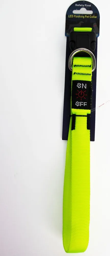 Ошейник светящийся ( зеленый) 2.5см*51-61см (нейлон+LED) фото, цены, купить