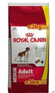 Royal Canin Medium Adult для взрослых собак средних пород 15кг+ 3кг в подарок фото, цены, купить