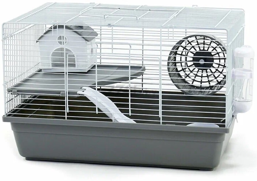 Клетка для грызунов 48*32*42см 2 полки, горки  фото, цены, купить