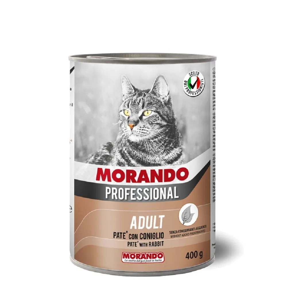 MORANDO PROFESSIONAL Консервы с кроликом паштет для кошек 400г фото, цены, купить