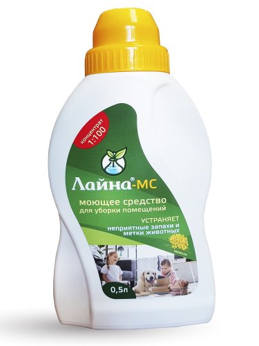Средство ЛАЙНА для дезинфекции 500мл с запахом мимозы  концентрат 1:100мл фото, цены, купить