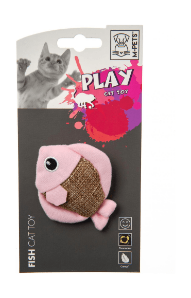 M-Pets игрушка для кошек FISH 8*4*7см лён Розовая  фото, цены, купить