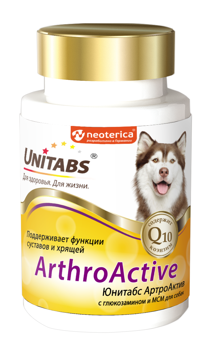 Unitabs ArthroActive с Q10 200таб Артоактив для собак фото, цены, купить