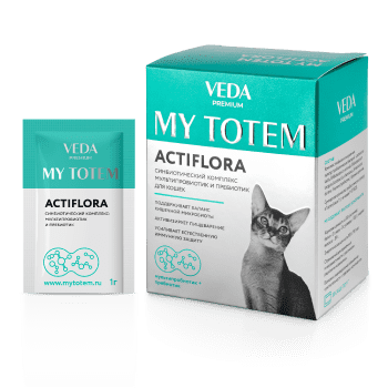 MY TOTEM ACTIFLORA синбиотический комплекс для кошек 30пакетиков*1г фото, цены, купить