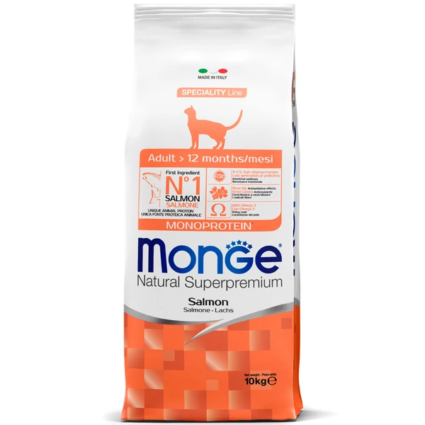 Monge Speciality Line Monoprotein сухой для взрослых кошек, из лосося 10 кг фото, цены, купить