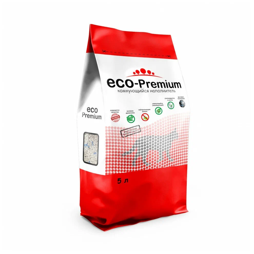 Наполнитель ECO Premium BLUE комкующийся 5л-1,9кг фото, цены, купить