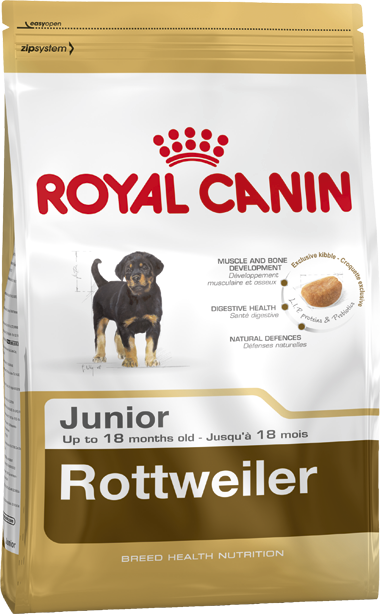Royal Canin Rottweiler Junior для щенков породы Ротвейлер до 18 месяцев фото, цены, купить