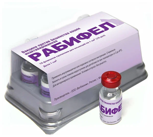 Рабифел для кошек 1доза фото, цены, купить
