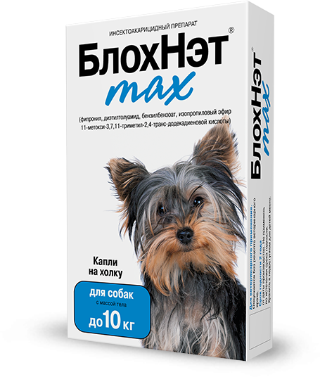 БлохНэт max  капли для собак массой тела до 10кг (1мл) фото, цены, купить