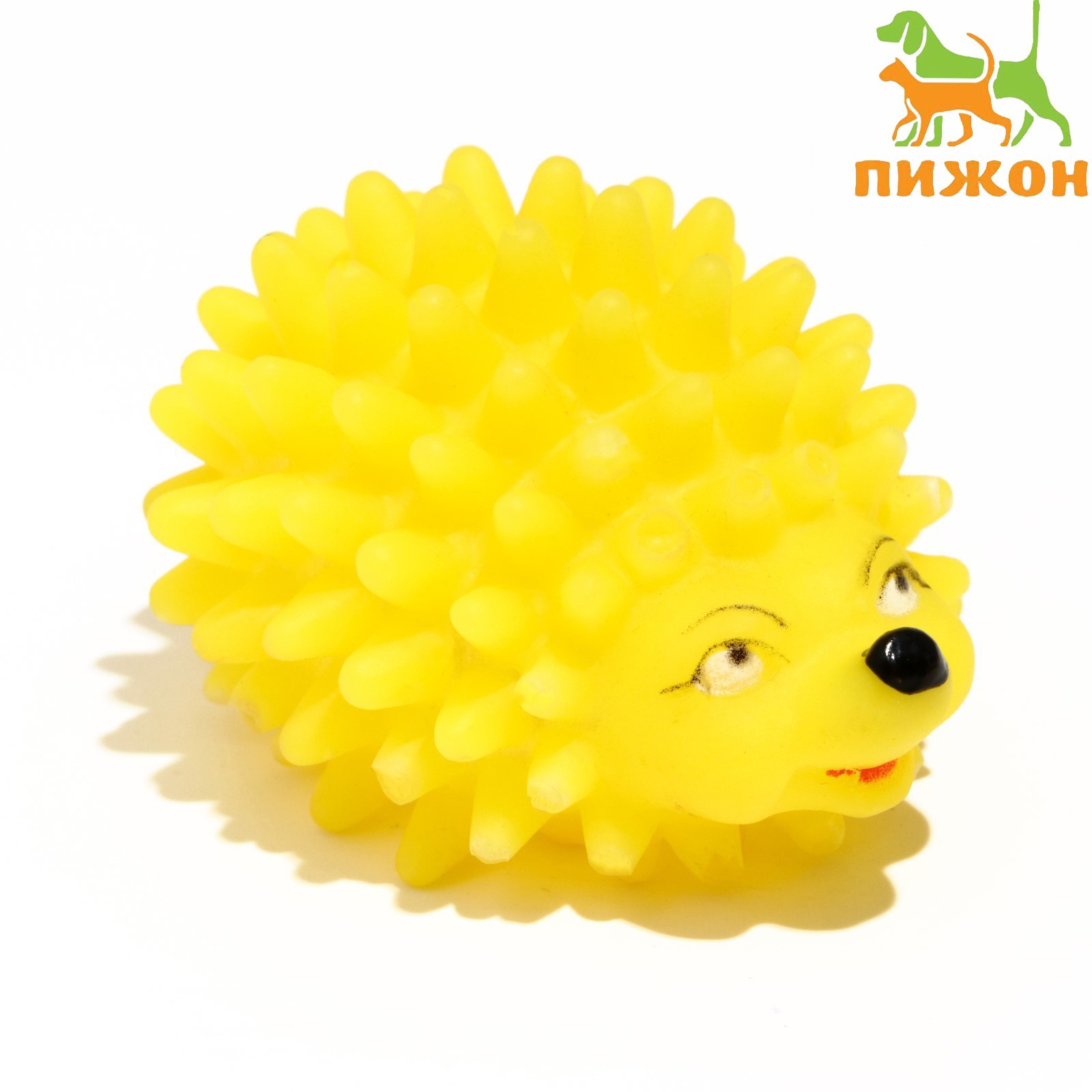 Игрушка пищащая "Ёжик" мини для собак 5см жёлтая фото, цены, купить