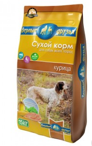 Верные Друзья 15кг с курицей,индейкой для собак фото, цены, купить