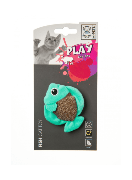 M-Pets игрушка для кошек FISH 8*4*7см лён Зелёная  фото, цены, купить