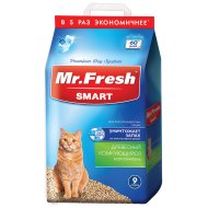 Mr. Fresh Smart древесный комкующийся наполнитель для короткошерстных кошек 9л/4,2кг фото, цены, купить