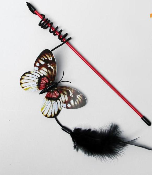 Прутик Бабочка с перьями 25см фото, цены, купить