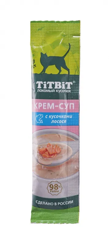 TiTBiT  Крем-суп с кусочками лосося 16шт по 10г фото, цены, купить
