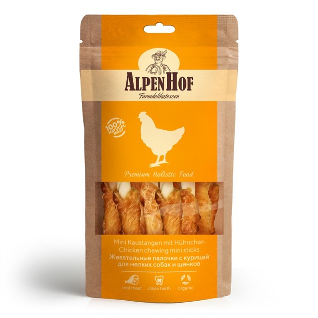 AlpenHof Жевательные палочки с курицей для мелких собак и щенков 50г фото, цены, купить