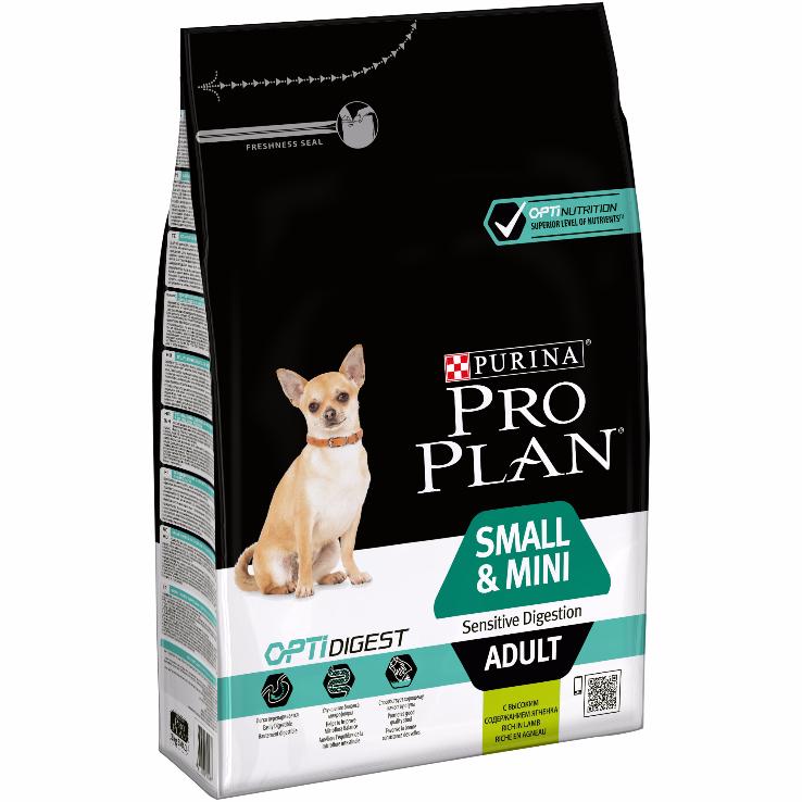 PRO PLAN Small & Mini Digestion с ягненком для собак мелких пород с чувствителым пищеварением фото, цены, купить