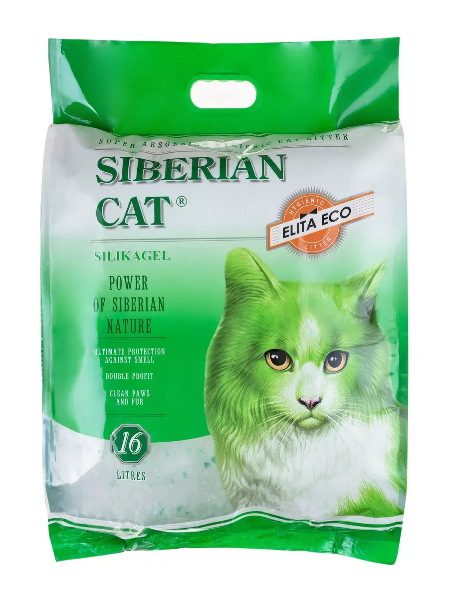 Наполнитель Сибирская Кошка "Elit Eco" 16л силикагель  фото, цены, купить