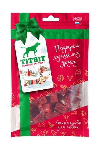 TiTBiT Мраморные кубики из говядины для собак (Новогодняя коллекция) 80 г 023112 фото, цены, купить
