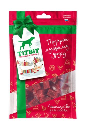 TiTBiT Мраморные кубики из говядины для собак (Новогодняя коллекция) 80 г 023112 фото, цены, купить