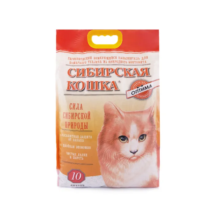 Сибирская Кошка Оптима 10л комкующийся фото, цены, купить