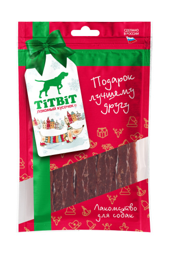 TiTBiT Мраморная нарезка из говядины для собак (Новогодняя коллекция) 80 г 023105 фото, цены, купить