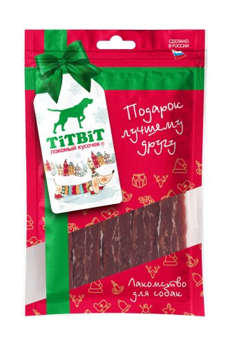 TiTBiT Мраморная нарезка из говядины для собак (Новогодняя коллекция) 80 г 023105 фото, цены, купить