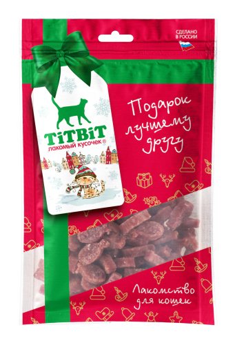 TiTBiT Рыбки с лососем для кошек (Новогодняя коллекция) 50 г 023242 фото, цены, купить