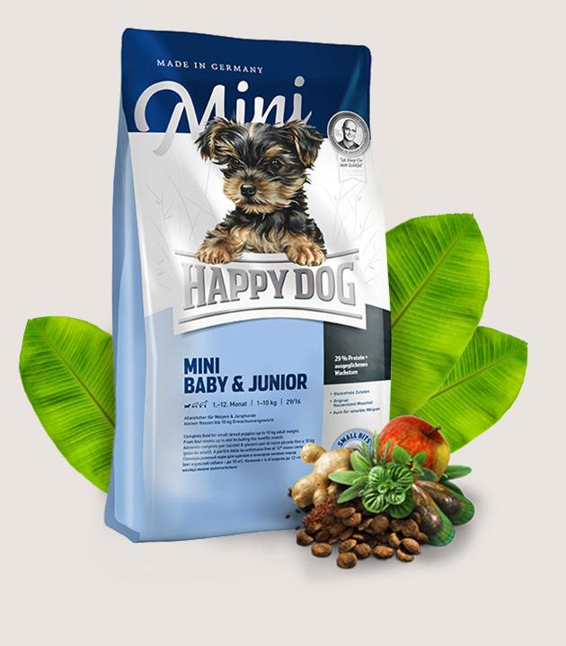 Happy Dog Supreme Mini Baby & Junior для щенков мини пород собак 4кг фото, цены, купить