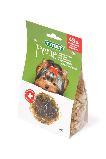 TiTBiT Печенье Pene для мелких собак с Морскими Водорослями 200г фото, цены, купить