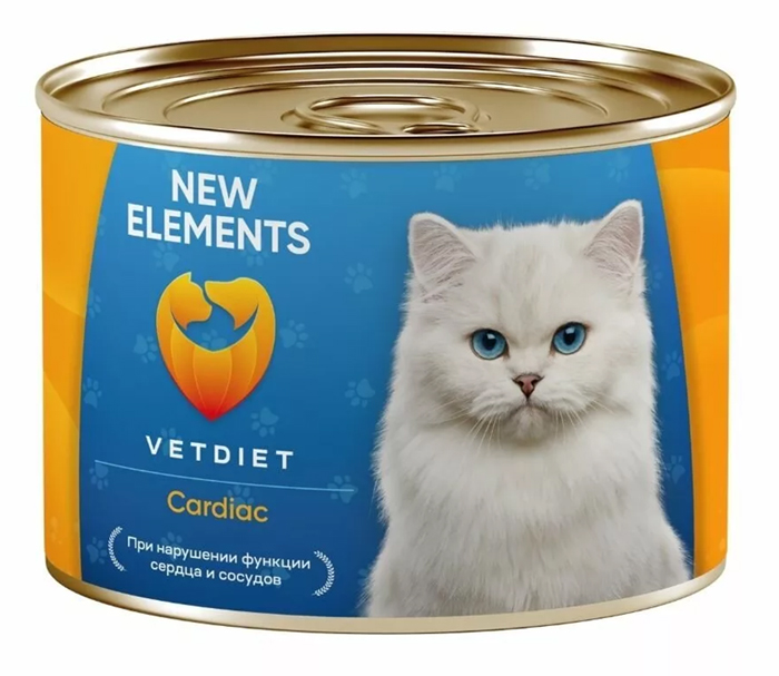 NEW ELEMENTS VET Cardiac консервы при болезнях сердца у кошек 240г фото, цены, купить