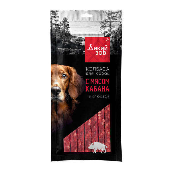 TITBIT Колбаса Дикий Зов с мясом кабана и клюквой 85г для собак фото, цены, купить