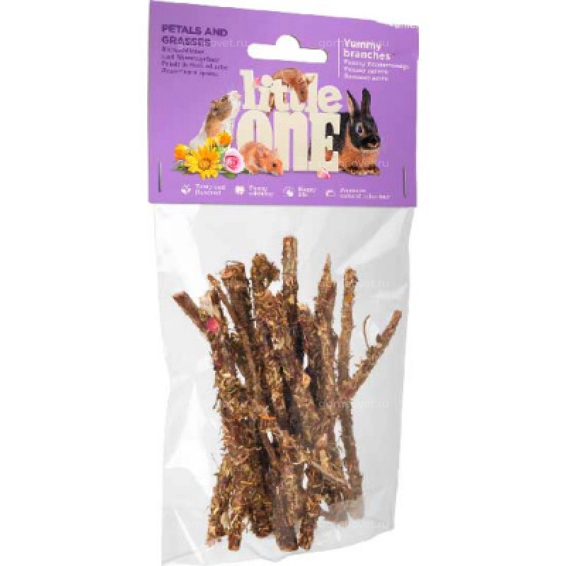 Лакомство Little One для грызунов  Лакомые Ветви с Лепестками и Травами 35г  фото, цены, купить