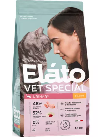 ELATO Holistic Vet Special Urinary  для кошек с курицей 1,5кг фото, цены, купить