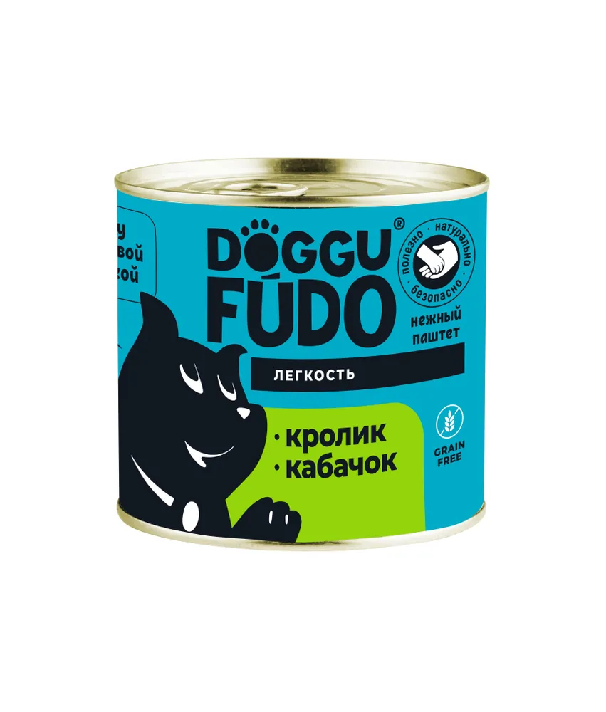 Doggufūdo консервы для собак кролик с кабачком паштет 240г фото, цены, купить
