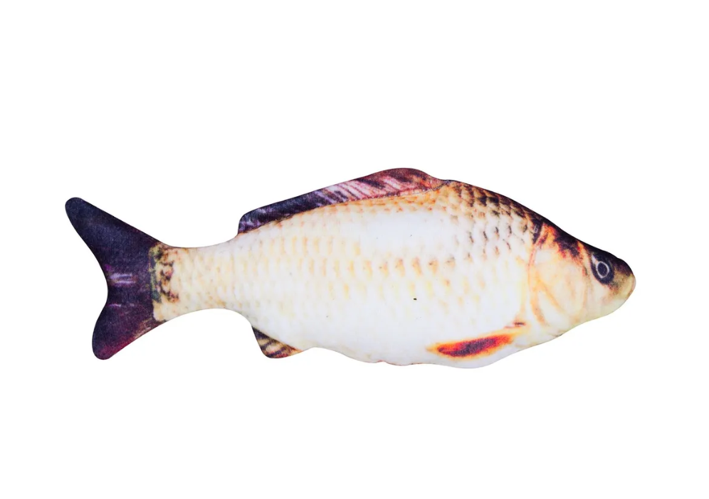 Игрушка мягкая КАРАСЬ или  КАРП СВЕТЛЫЙ с валерианой 21см фото, цены, купить