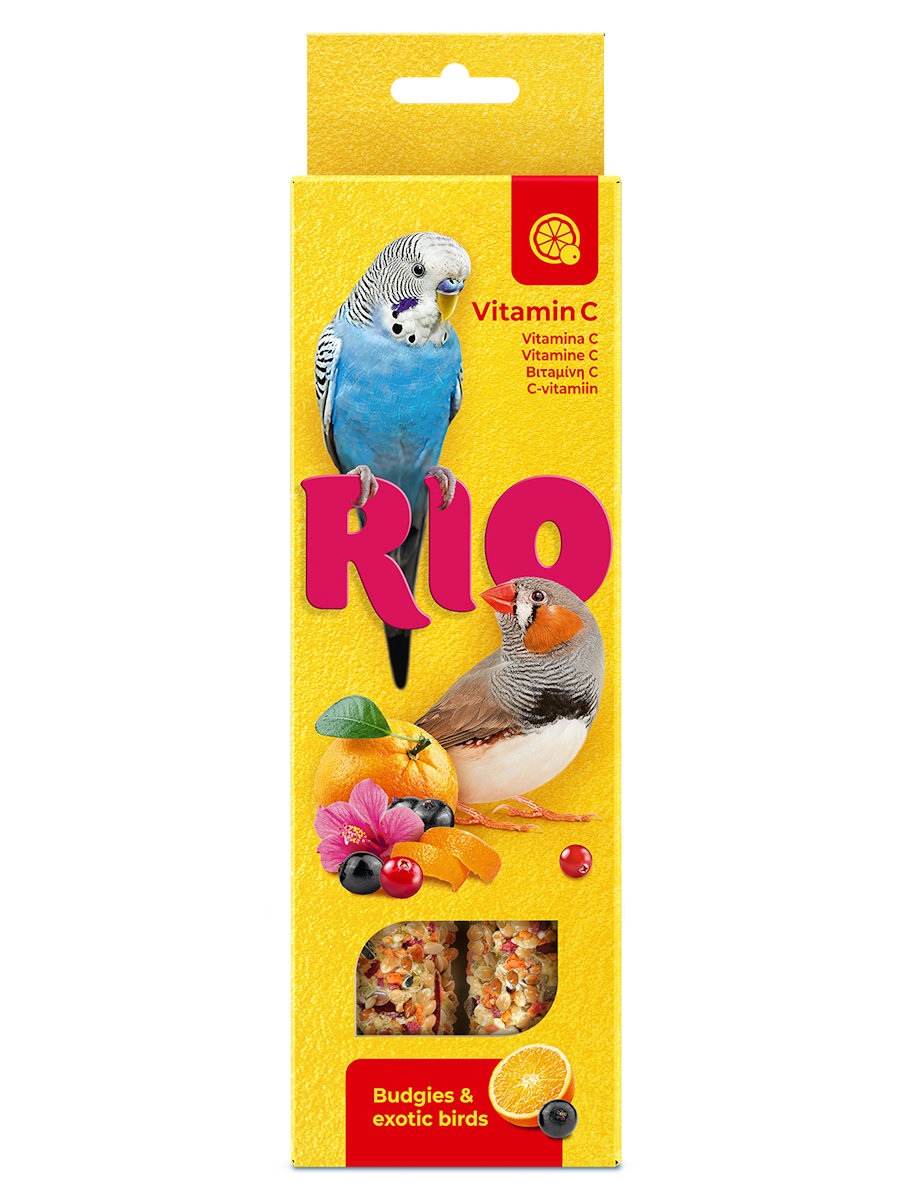 Колба RIO для волнистых .попугаев и экзотов Витамин С, 2*40г фото, цены, купить