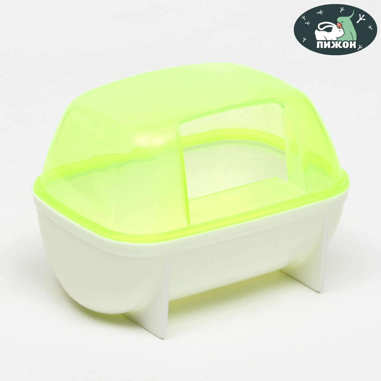 Туалет-домик для грызунов малый 10*7*6,8см жёлтый фото