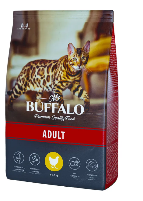 Mr.Buffalo ADULT с курицей для кошек  400г фото, цены, купить