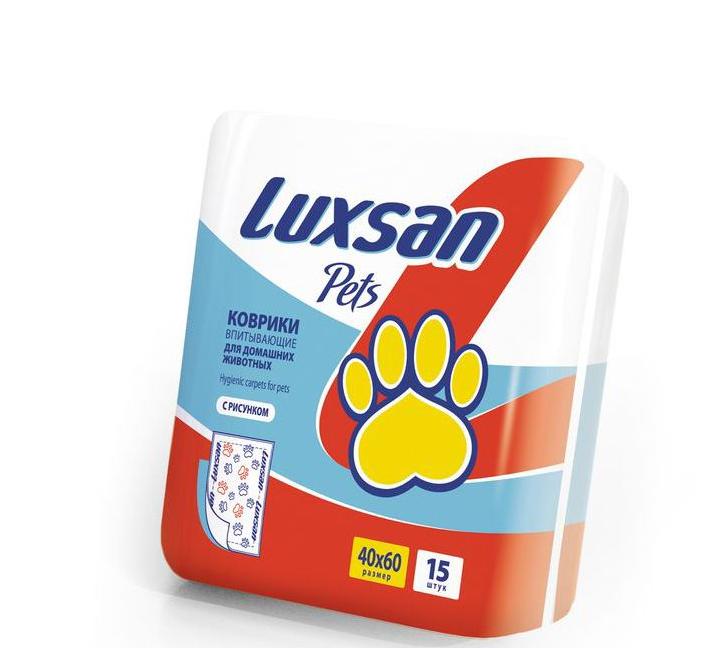 LUXAN Premium  Пеленки-коврик 40*60см с рисунком 15шт  фото, цены, купить