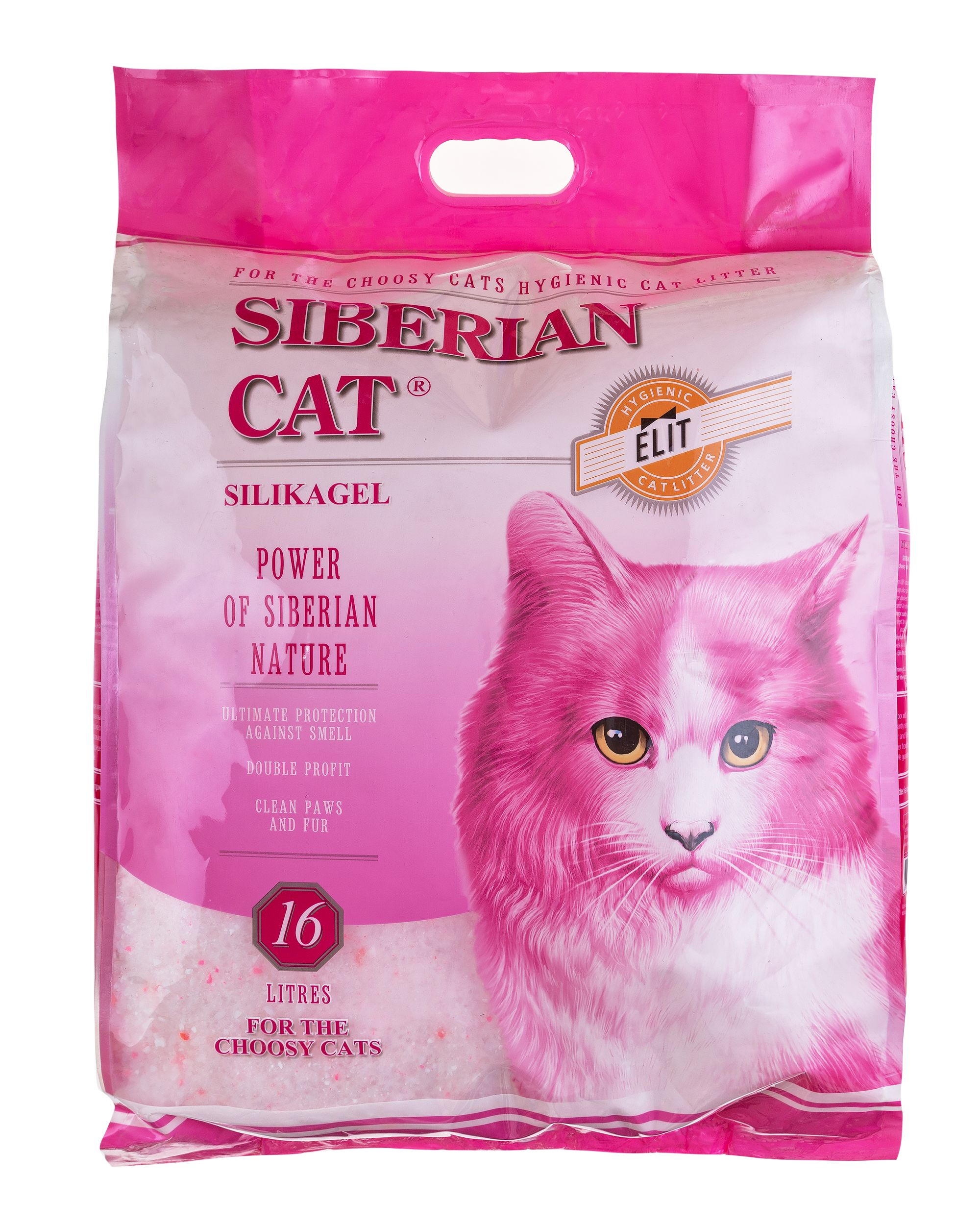 Наполнитель Сибирская Кошка "Elit" 16л силикагель для привередливых  фото, цены, купить